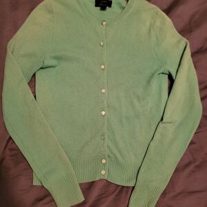 J. Crew Mint Green Cardigan Sweater